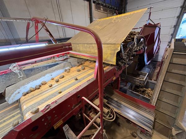 Grote foto grimme rh24 60 combi stortbunker met voorsorteerder en inspectietafel agrarisch kisten