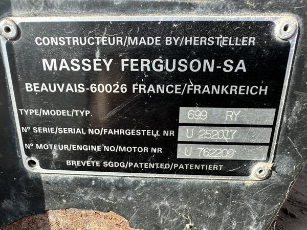 Grote foto massey ferguson 699 agrarisch tractoren