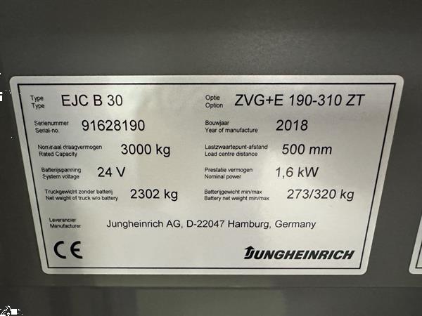Grote foto ejc b 30 3.0t 500 mm demo doe het zelf en verbouw hefwerktuigen