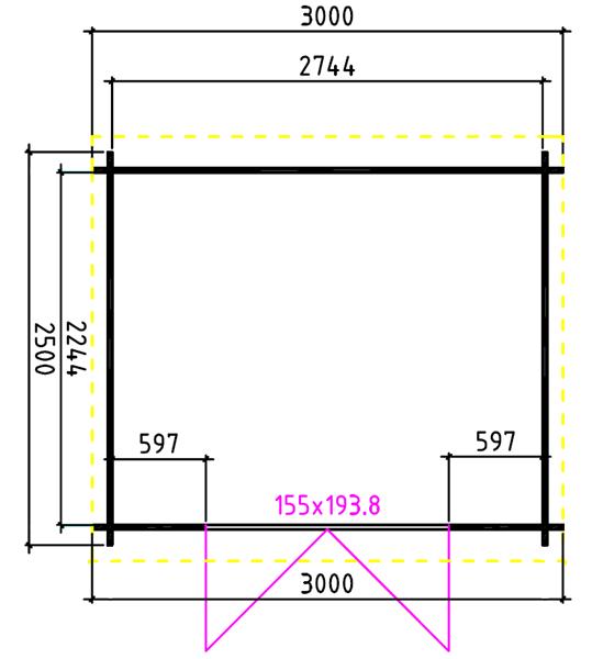Grote foto tuinhuis blokhut 3025 l 300 x 250 x 230 cm tuin en terras tuinhuisjes en blokhutten