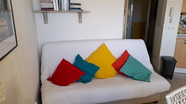 Grote foto wifi app. panorama zeezicht in narbonne plage vakantie frankrijk