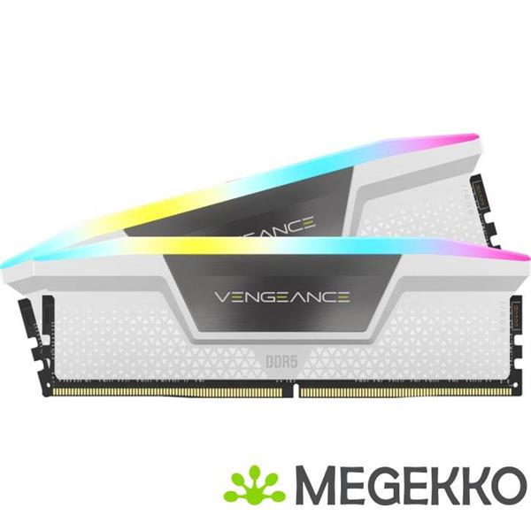 Grote foto corsair ddr5 vengeance rgb 2x32gb 6000 white computers en software overige computers en software