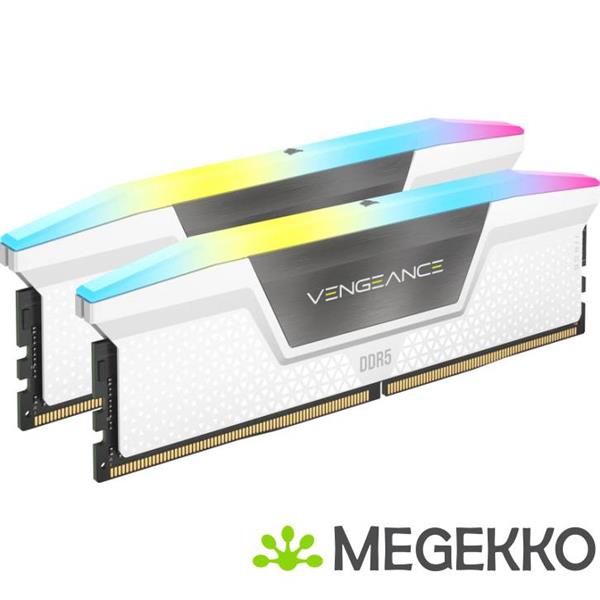 Grote foto corsair ddr5 vengeance rgb 2x32gb 6000 white computers en software overige computers en software