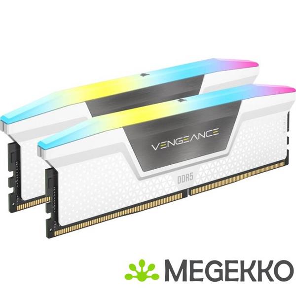 Grote foto corsair ddr5 vengeance rgb 2x32gb 6000 white computers en software overige computers en software