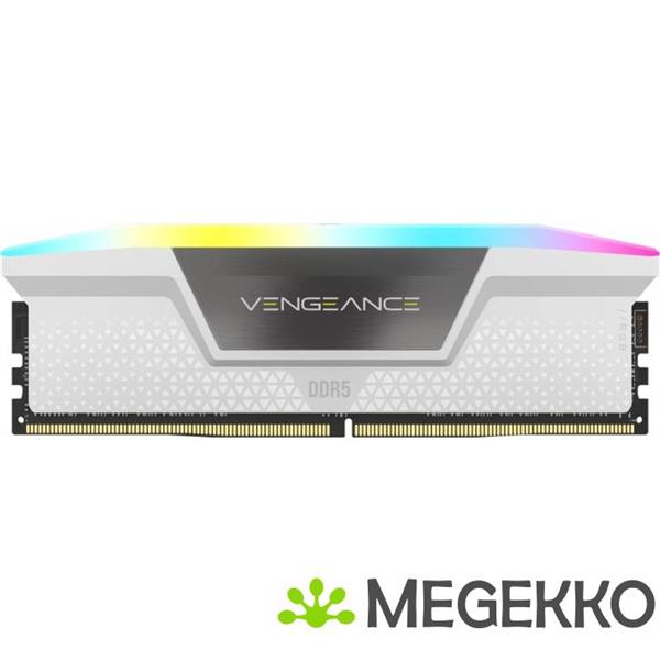 Grote foto corsair ddr5 vengeance rgb 2x32gb 6000 white computers en software overige computers en software