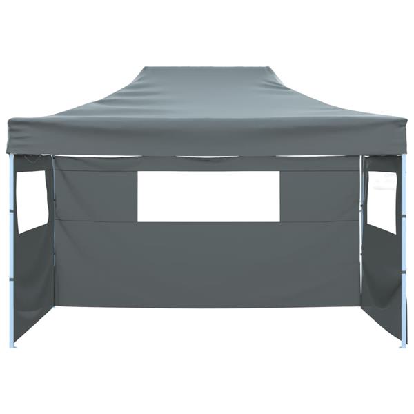 Grote foto vidaxl partytent met 3 zijwanden inklapbaar 3x4 m staal antraciet tuin en terras overige tuin en terras