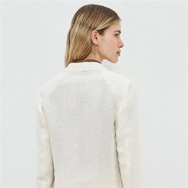 Grote foto massimo alba linnen single breasted blazer stromboli maat xxl kleding dames blouses