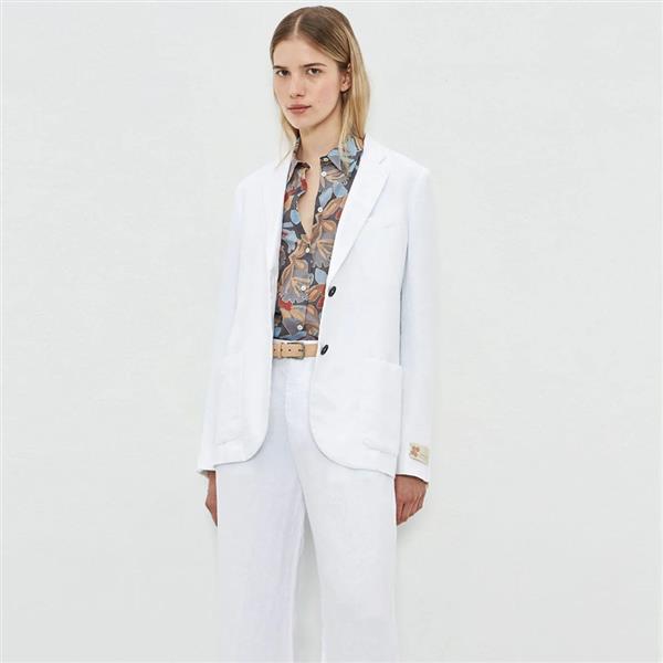 Grote foto massimo alba blouse katoen linnen anna dessin maat xxl kleding dames blouses