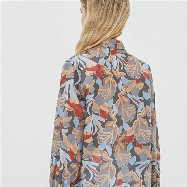 Grote foto massimo alba blouse katoen linnen anna dessin maat xxl kleding dames blouses