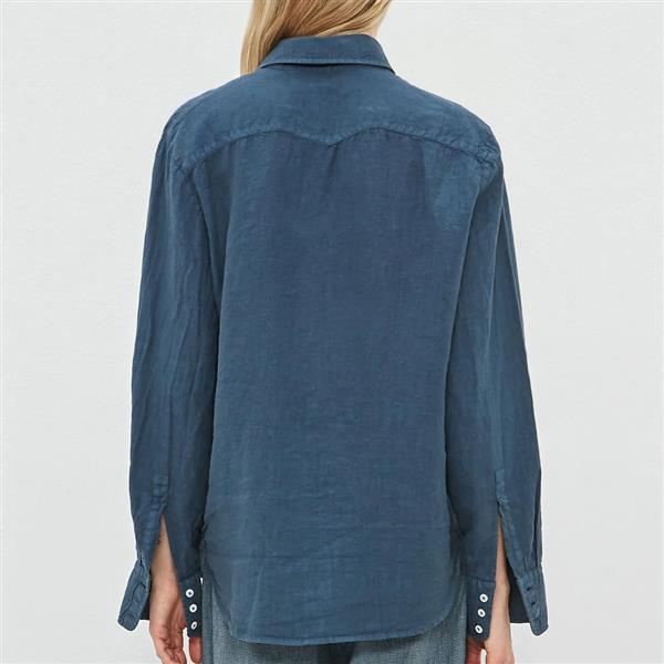 Grote foto massimo alba blouse linnen selma maat xxl kleding dames blouses