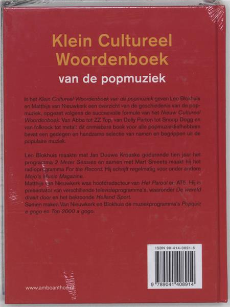 Grote foto klein cultureel woordenboek van de popmuziek boeken muziek