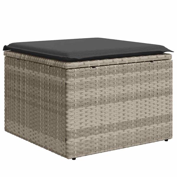 Grote foto vidaxl 6 delige loungeset met kussens poly rattan lichtgrijs tuin en terras tuinmeubelen