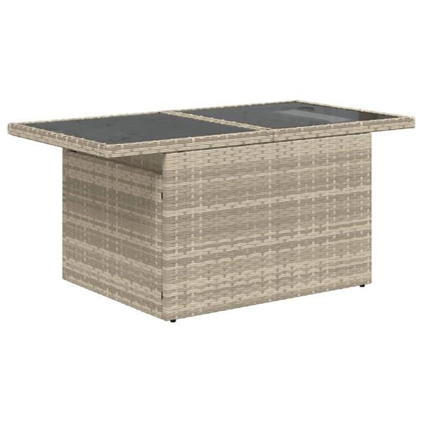 Grote foto vidaxl 6 delige loungeset met kussens poly rattan lichtgrijs tuin en terras tuinmeubelen