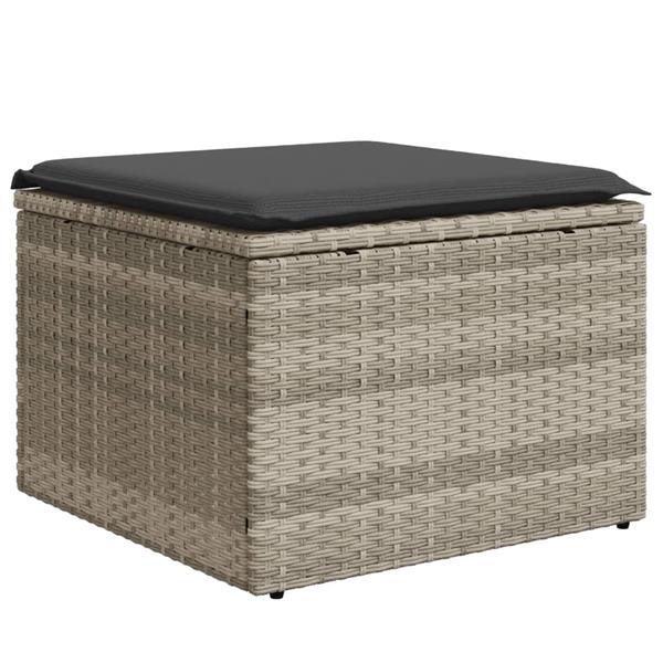 Grote foto vidaxl 6 delige loungeset met kussens poly rattan lichtgrijs tuin en terras tuinmeubelen