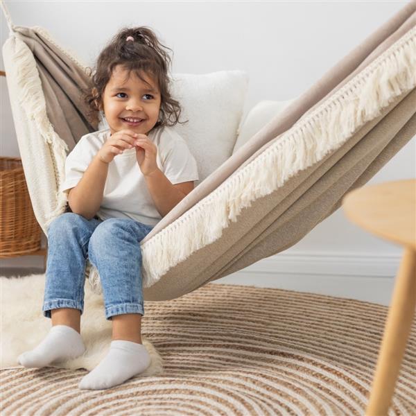 Grote foto luxe hangmat velvet beige dream beige dream kinderen en baby complete kinderkamers