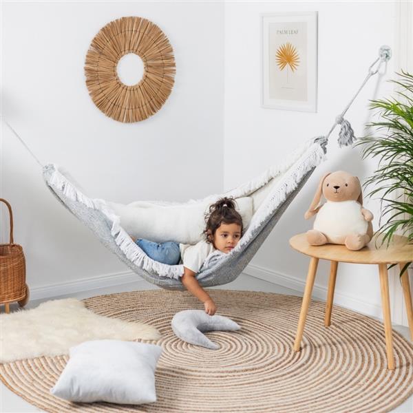Grote foto luxe hangmat grijs grey nap grey nap kinderen en baby complete kinderkamers