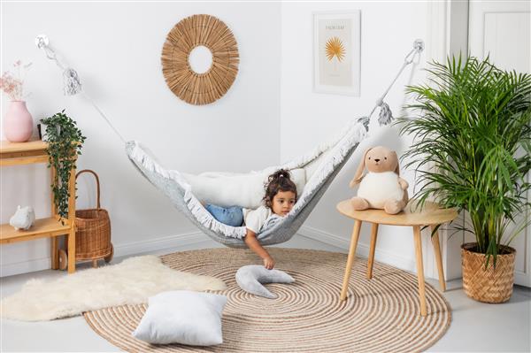 Grote foto luxe hangmat grijs grey nap grey nap kinderen en baby complete kinderkamers