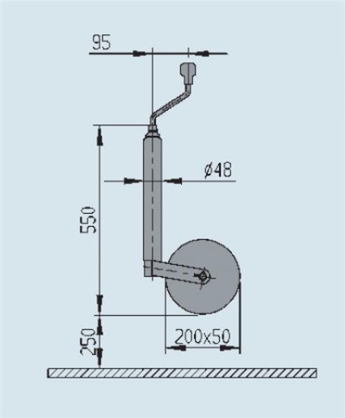 Grote foto al ko neuswiel plus stalen velg 200x50mm 48mm caravans en kamperen caravan accessoires
