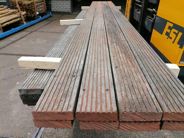 Grote foto 45x145mm hard hout gebruikt 390cm doe het zelf en verbouw hout en planken