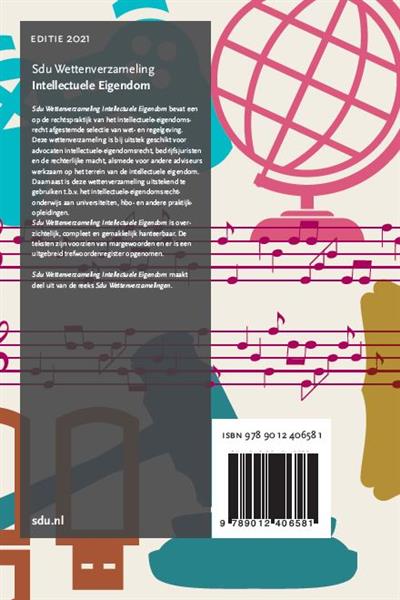 Grote foto sdu wettenverzameling intellectuele eigendom. editie 2021 2021 sdu wettenverzameling boeken wetenschap