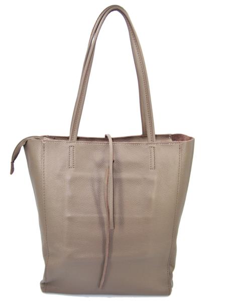 Grote foto taupe vera pelle leren shopper sieraden tassen en uiterlijk schoudertassen