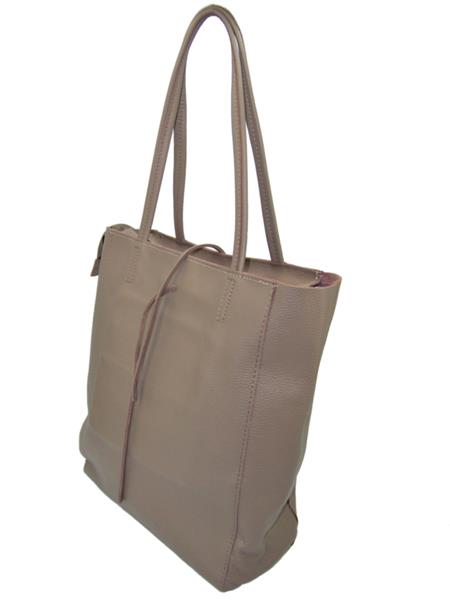 Grote foto taupe vera pelle leren shopper sieraden tassen en uiterlijk schoudertassen