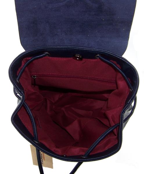 Grote foto donkerblauwe leren rugzak flores lederwaren sieraden tassen en uiterlijk schoudertassen