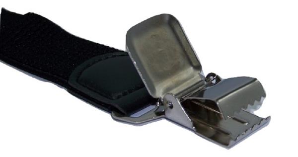 Grote foto duo pack heavy duty bretels zwart donkerblauw 4 clips kleding dames riemen