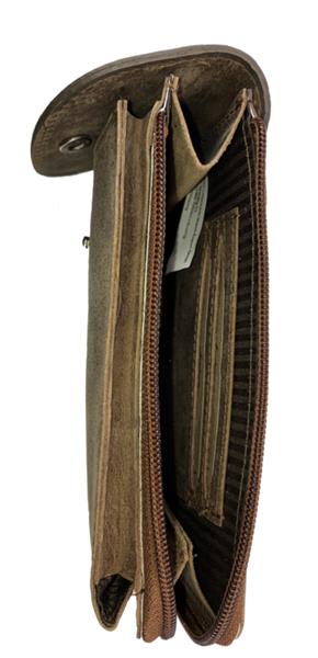 Grote foto hunterleren klein telefoontasje met schouderband kleding dames sieraden