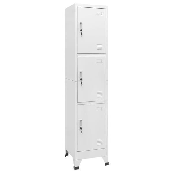 Grote foto vidaxl lockerkast met 3 vakken 38x45x180 cm huis en inrichting overige