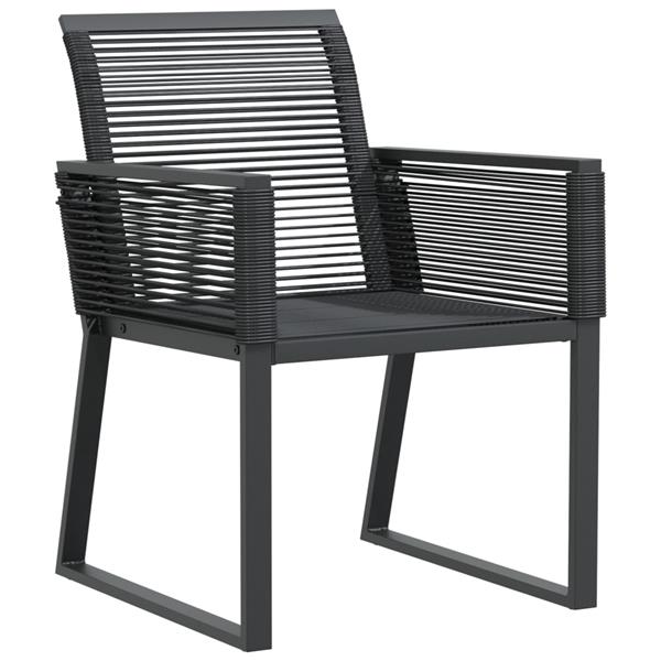 Grote foto vidaxl tuinstoelen 2 st poly rattan zwart tuin en terras tuinmeubelen