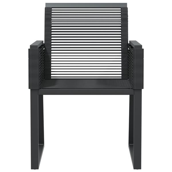 Grote foto vidaxl tuinstoelen 2 st poly rattan zwart tuin en terras tuinmeubelen