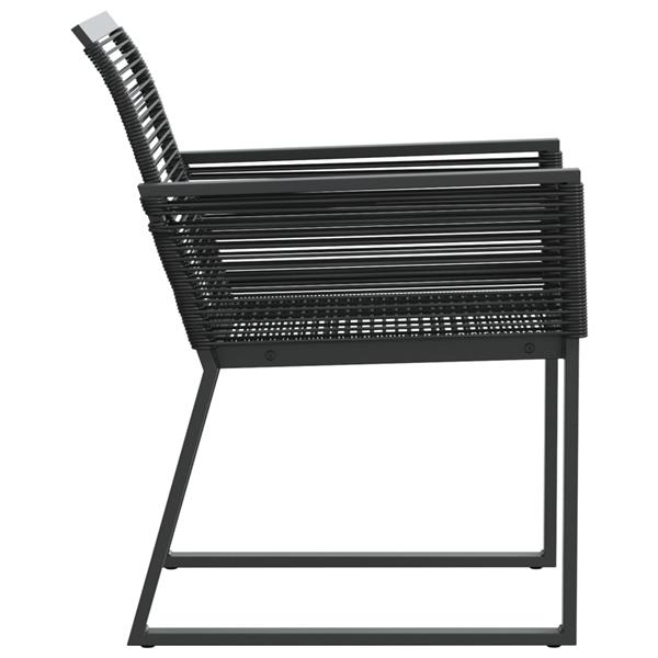 Grote foto vidaxl tuinstoelen 2 st poly rattan zwart tuin en terras tuinmeubelen
