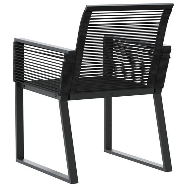 Grote foto vidaxl tuinstoelen 2 st poly rattan zwart tuin en terras tuinmeubelen