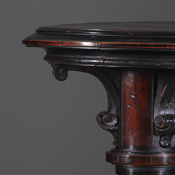 Grote foto indrukwekkend paar getorste gueridons of zuilen r l draaiend neorenaissance 1865 no.270150 antiek en kunst stoelen en banken