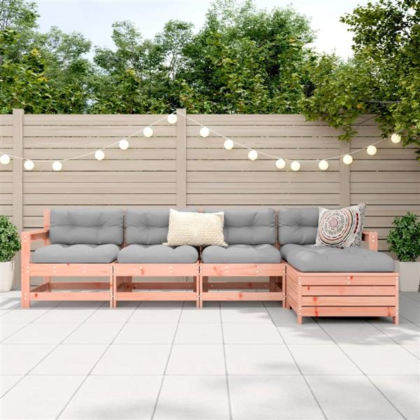Grote foto vidaxl 5 delige loungeset massief douglas vurenhout tuin en terras tuinmeubelen