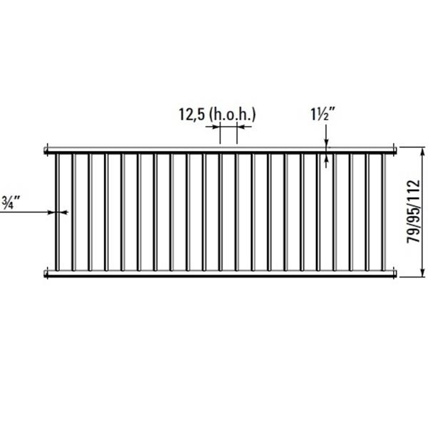 Grote foto spijlhek jongvee 79 cm hoog lengte 400 cm dieren en toebehoren runderen