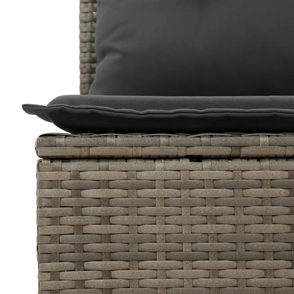 Grote foto vidaxl 8 delige loungeset met kussens poly rattan grijs tuin en terras tuinmeubelen