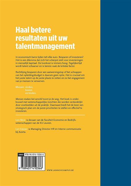 Grote foto mensen maken het verschil of hoe u meer rendement uit talent haalt boeken overige boeken