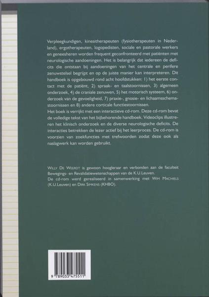 Grote foto neurologische aandoeningen. klinisch onderzoek. cd boeken wetenschap