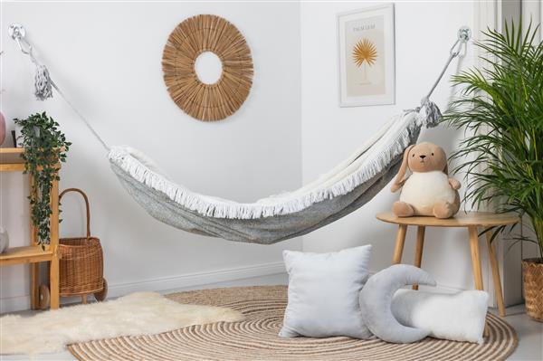 Grote foto luxe hangmat grijs grey nap grey nap kinderen en baby complete kinderkamers