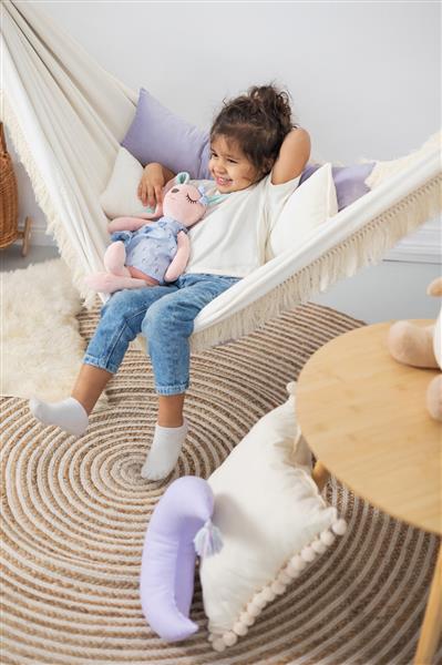 Grote foto luxe hangmat lila met franjes lila kinderen en baby complete kinderkamers
