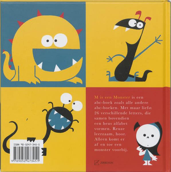 Grote foto m is een monster boeken jeugd 13 jaar en ouder