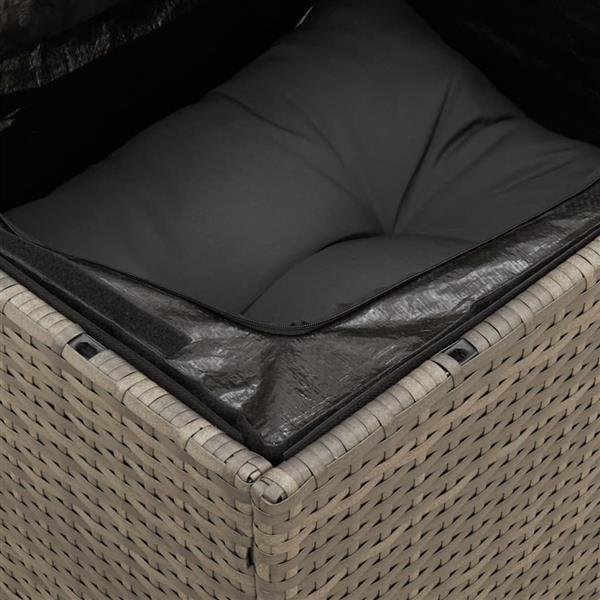 Grote foto vidaxl 8 delige loungeset met kussens poly rattan grijs tuin en terras tuinmeubelen