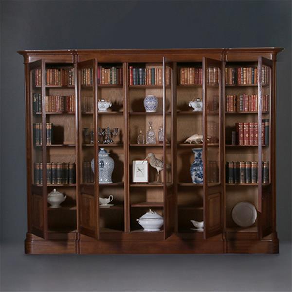 Grote foto allemachtig grote bibliotheekkast met 5 deuren ruim 3 meter breed ca 1925 no.212810 antiek en kunst stoelen en banken