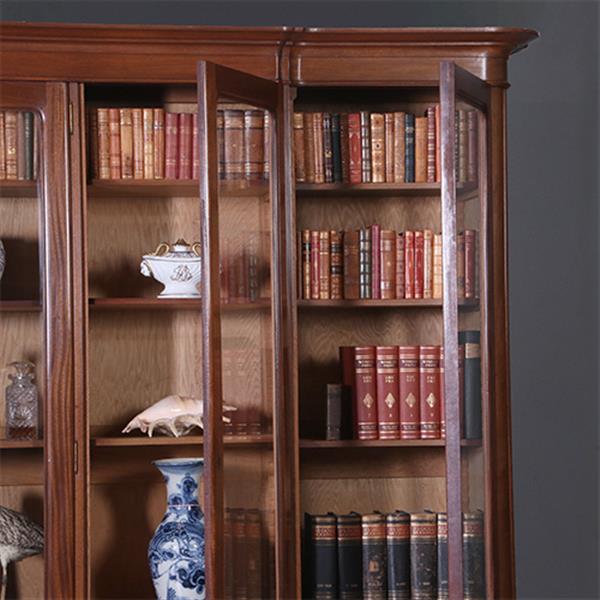Grote foto allemachtig grote bibliotheekkast met 5 deuren ruim 3 meter breed ca 1925 no.212810 antiek en kunst stoelen en banken