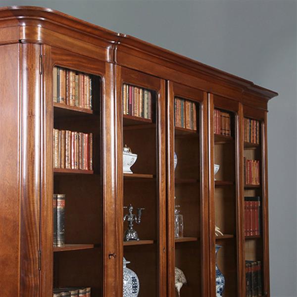 Grote foto allemachtig grote bibliotheekkast met 5 deuren ruim 3 meter breed ca 1925 no.212810 antiek en kunst stoelen en banken