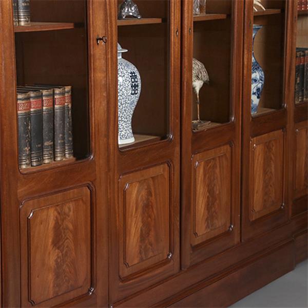 Grote foto allemachtig grote bibliotheekkast met 5 deuren ruim 3 meter breed ca 1925 no.212810 antiek en kunst stoelen en banken