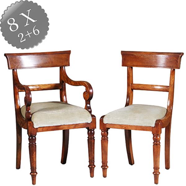 Grote foto 8 eetkamer stoelen in bekleding naar wens victoriaans ca 1875 no.270105 antiek en kunst stoelen en banken