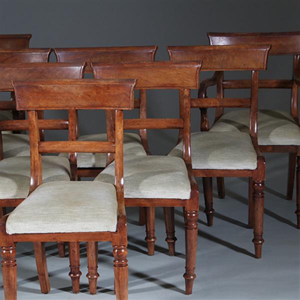 Grote foto 8 eetkamer stoelen in bekleding naar wens victoriaans ca 1875 no.270105 antiek en kunst stoelen en banken